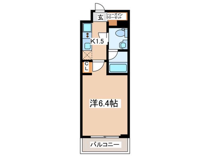 アーバンパーク登戸(1K/5階)の間取り写真