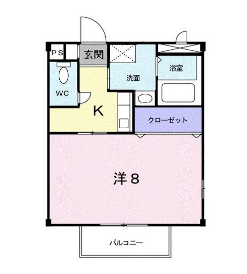 メゾン・ド・マサ(1K/1階)の間取り写真