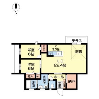 MS HAUS(2SLDK/1階)の間取り写真