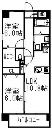 プライムアーバン千駄木(2LDK/4階)の間取り写真