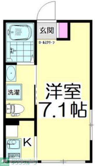 AGERATE竹ノ塚(ワンルーム/4階)の間取り写真