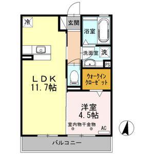 エスタシオ(1LDK/3階)の間取り写真