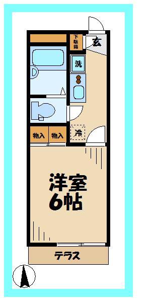 レオパレスNK(1K/2階)の間取り写真