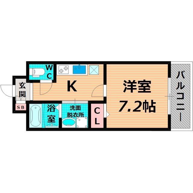スペランツァ関目(1K/3階)の間取り写真