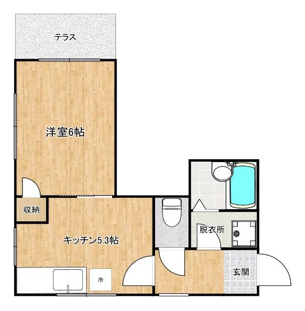 アゼリア南池袋(1DK/1階)の間取り写真