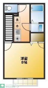 セントラルKAZU A(1K/2階)の間取り写真