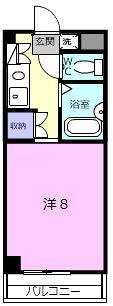バロンズマンション(ワンルーム/2階)の間取り写真