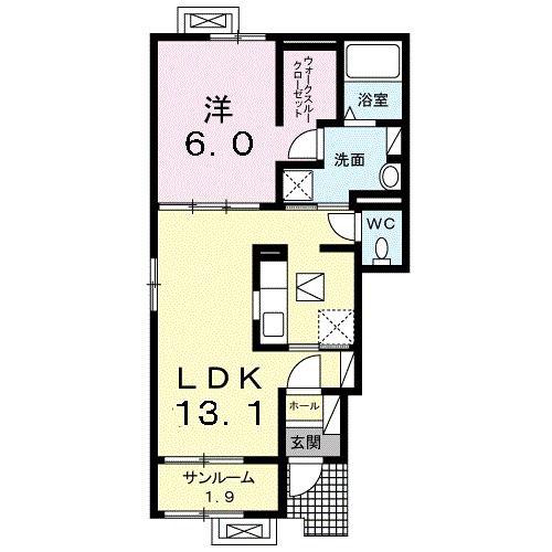 希多の館(1LDK/1階)の間取り写真
