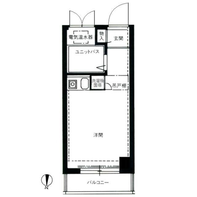 プチメゾン室見(ワンルーム/4階)の間取り写真
