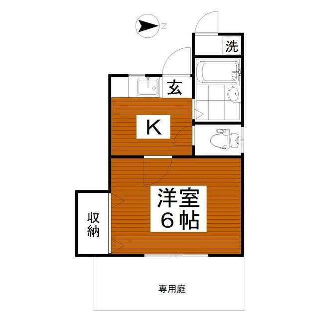 セフィール国立西(1K/1階)の間取り写真