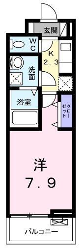 プラム・アズール(1K/3階)の間取り写真