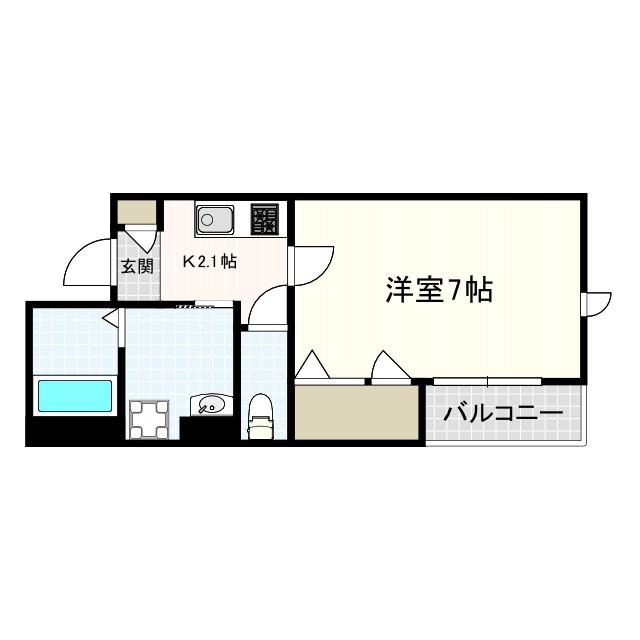 ヴィアーレ・セキ(1K/2階)の間取り写真