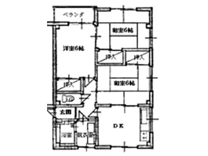 メゾン井戸(3DK/2階)の間取り写真