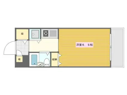 ダイドーメゾン三宮東(ワンルーム/3階)の間取り写真