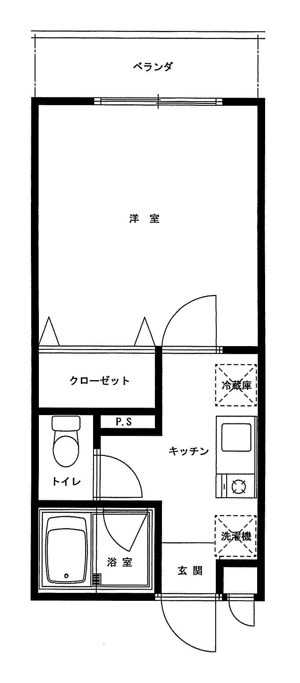 メゾン・ベルニューズ(1K/2階)の間取り写真