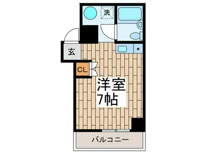 三恵大森ハイツ(ワンルーム/5階)の間取り写真