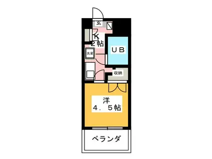 パールシティ川崎(1K/9階)の間取り写真