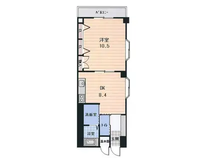 リッチ・キャッスルI(1DK/3階)の間取り写真