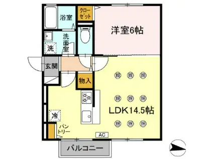 アネックスM(1LDK/2階)の間取り写真