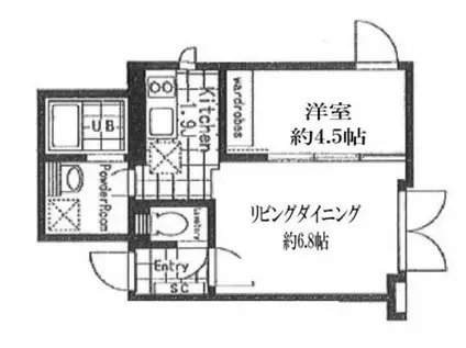 ALERO TAKADANOBABA(1LDK/5階)の間取り写真