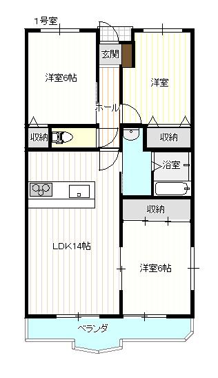 ヴィヴァンさと(3LDK/3階)の間取り写真