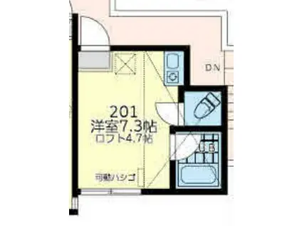 ユナイト別所プラトンの杜(ワンルーム/2階)の間取り写真