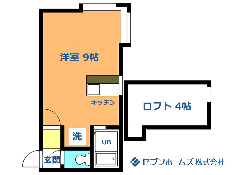 AMSスズラン(1SK/3階)の間取り写真