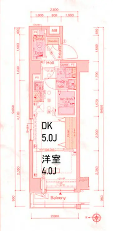 エステムコート横濱大口 6階階 間取り