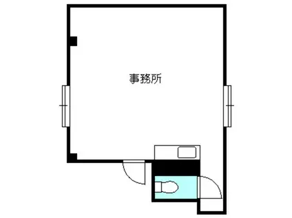 弘島ビル(ワンルーム/2階)の間取り写真