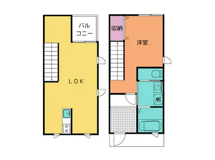 ビームスクエア(1LDK/1階)の間取り写真