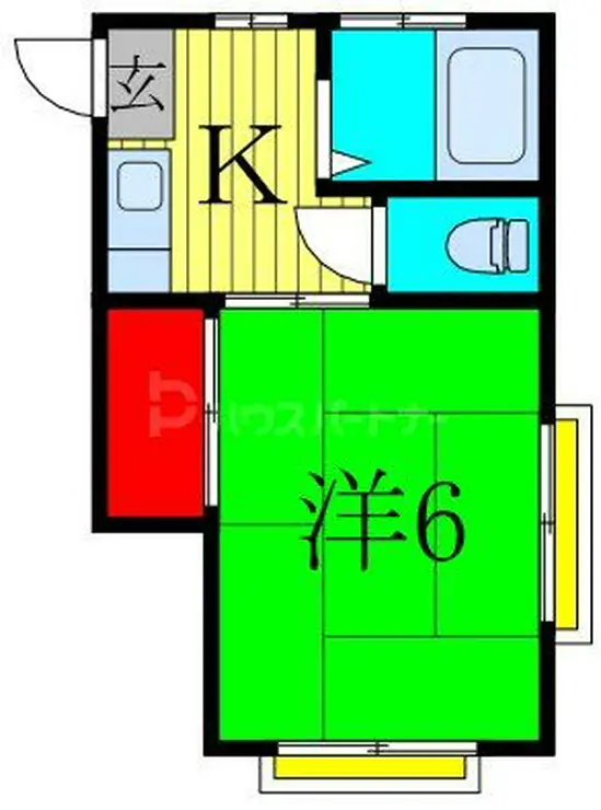 南八幡ハイツB 2階階 間取り