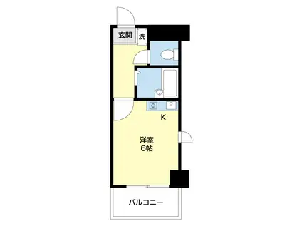 パレ・ドール日の出新潟(ワンルーム/2階)の間取り写真