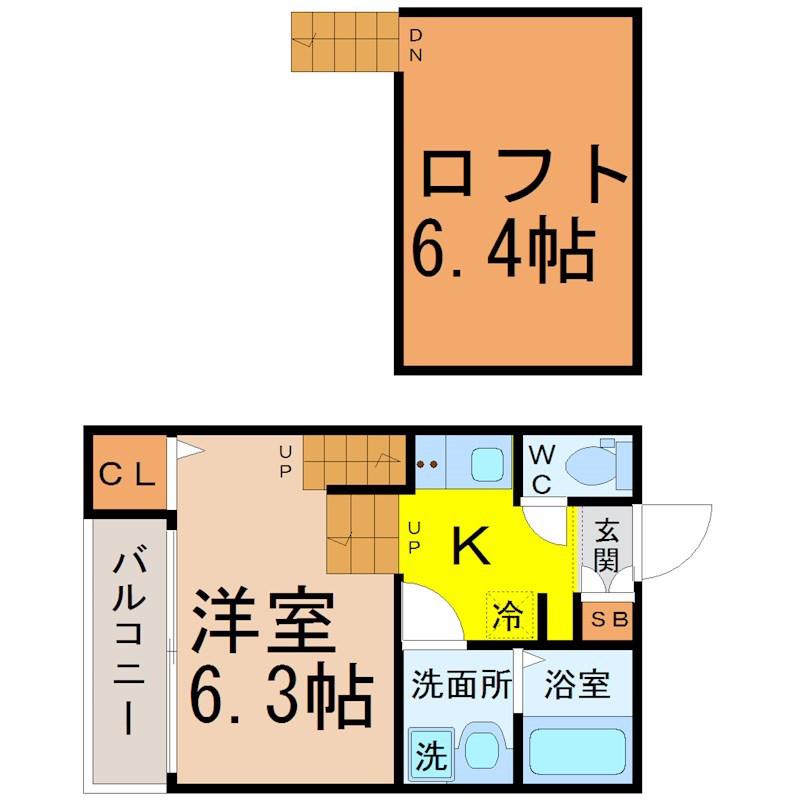 LASPERANZA神宮西(1K/1階)の間取り写真