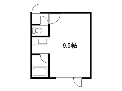 瀬比亜館北14条(ワンルーム/2階)の間取り写真