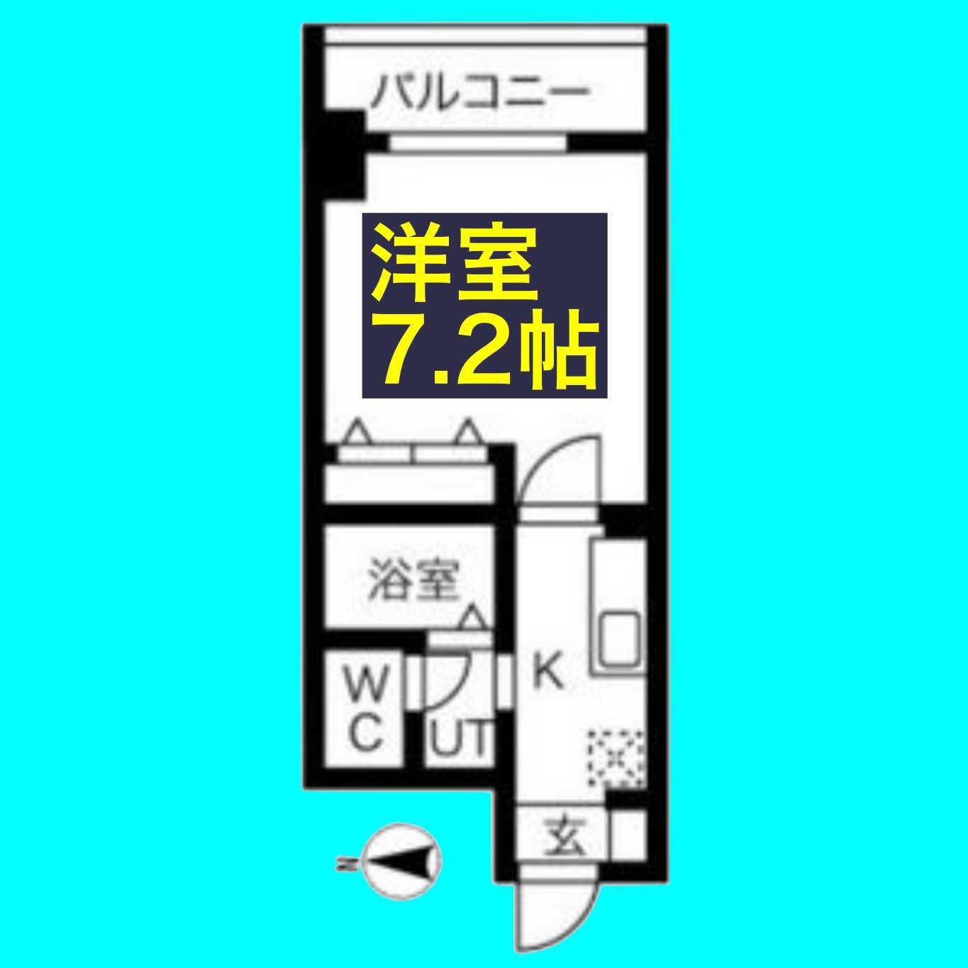 チェルトヴィータ(1K/8階)の間取り写真