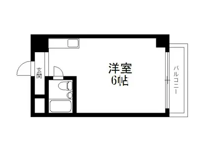 アルバドール山双(1K/4階)の間取り写真