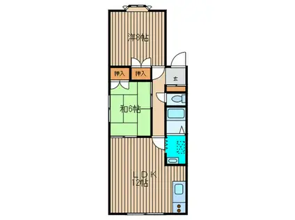 コーポサクライ(2LDK/2階)の間取り写真