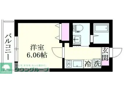 NSGATE扇大橋(1K/3階)の間取り写真