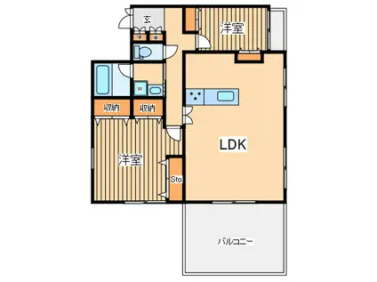 エポックエーエスエー(2LDK/3階)の間取り写真