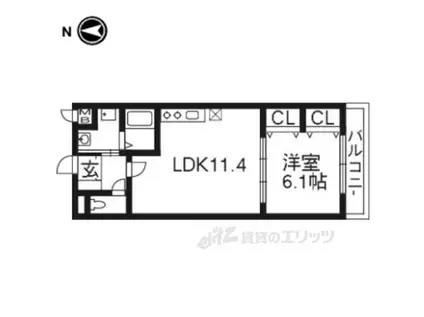 シャルマン(1LDK/3階)の間取り写真