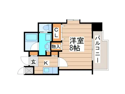 S-FORT榴岡公園(1K/3階)の間取り写真