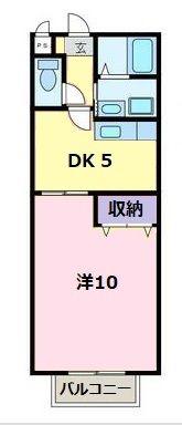 ブライトカメリア(1DK/1階)の間取り写真