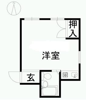 六甲トワニハウス(ワンルーム/2階)の間取り写真