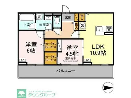 DEAR LIFE(2LDK/2階)の間取り写真