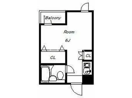 東船橋レジデンス(ワンルーム/3階)の間取り写真