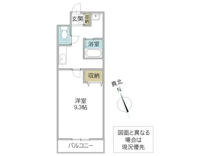 サーフライダー(1K/2階)の間取り写真