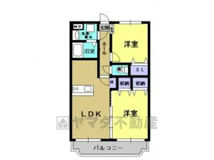 Y&Mファーストステージ(2DK/4階)の間取り写真