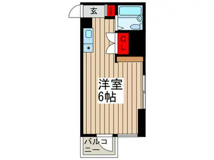 CIEL BLUE並木(ワンルーム/6階)の間取り写真