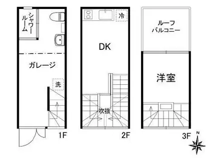 SO1522(1DK/1階)の間取り写真