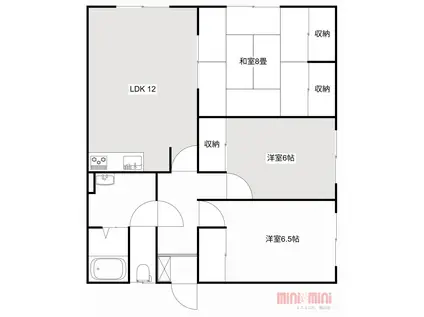 長谷川マンション(3LDK/1階)の間取り写真